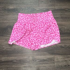 Pink Leopard Running Shorts